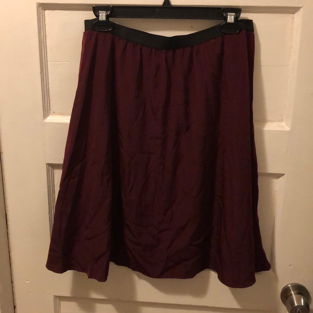 AGB red/maroon pleated skirt large
